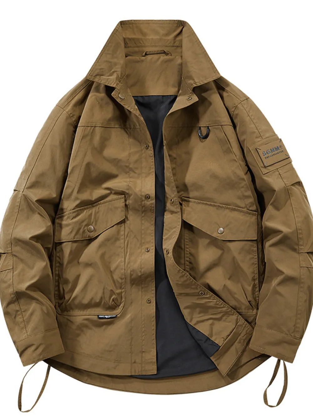 Men's Plus Size Urban Style Cargo Jacket, image 5