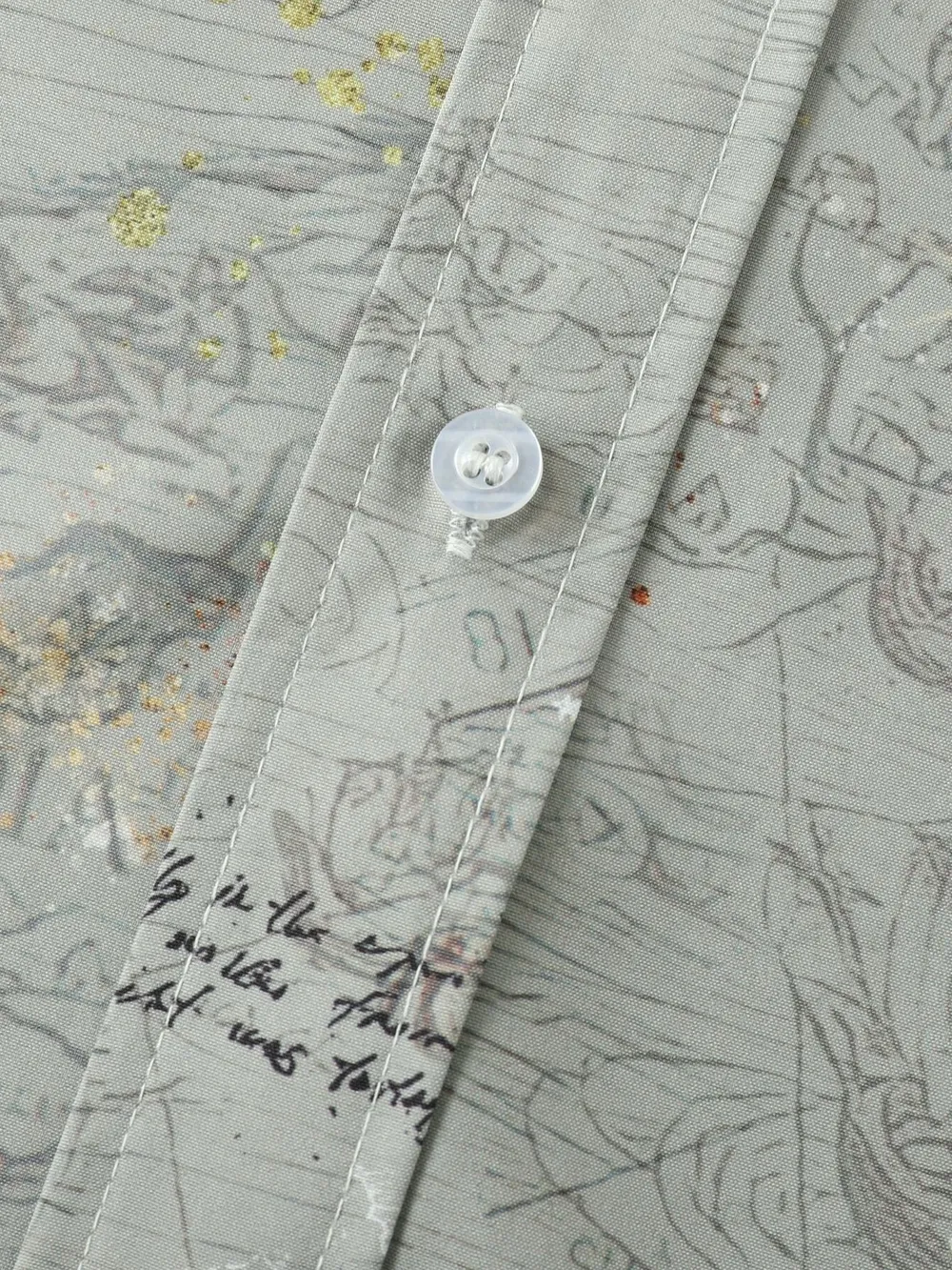 Men's Vintage Map Print Short Sleeve Button Down Shirt, image 5