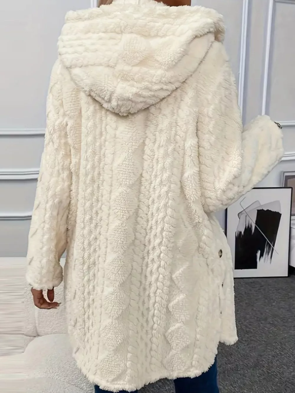 Full Size Button-Down Hooded Outerwear Plus Size, image 17