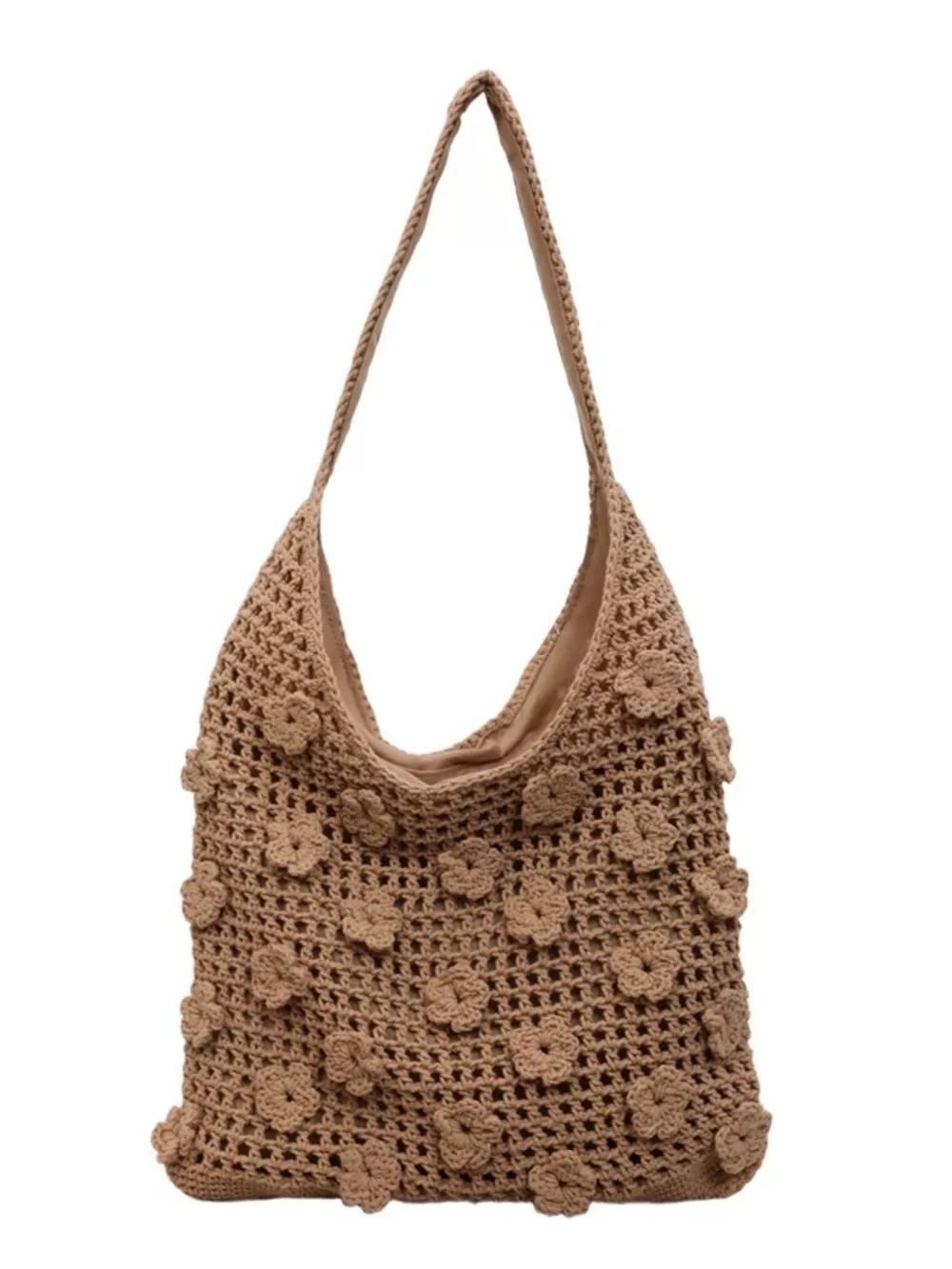 Crochet Floral Shoulder Bag, image 6