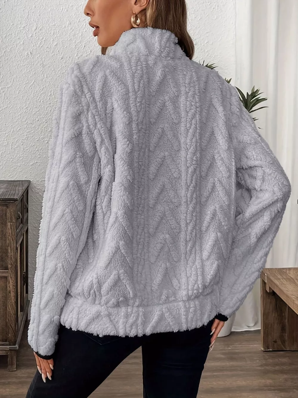 Cozy Sherpa Half Zip Sweatshirt, image 11