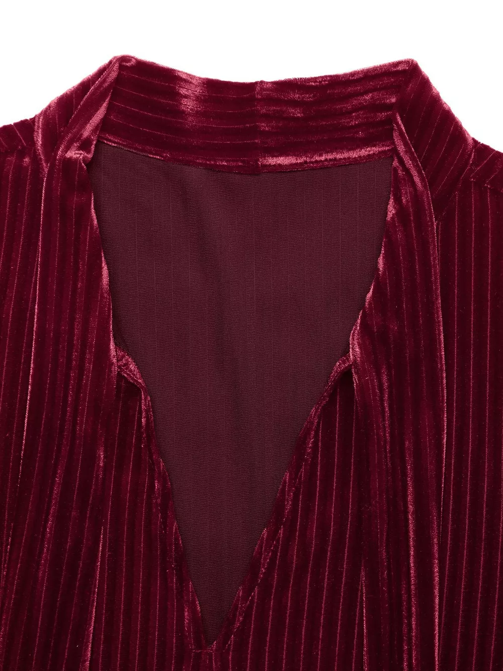 Velvet Tie Front Tiered Mini Dress, image 6