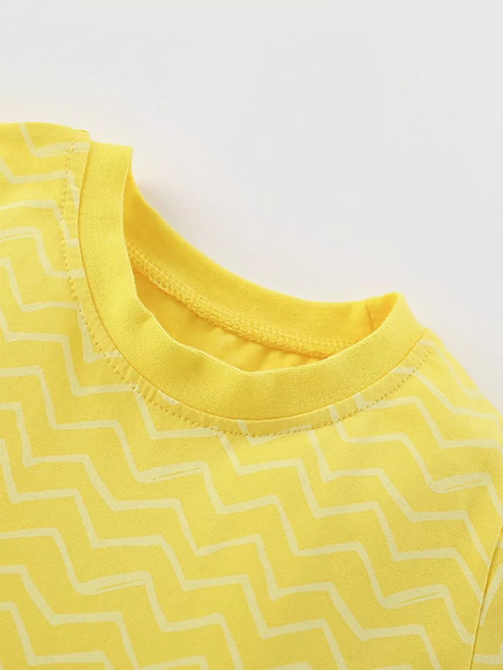 Children's Cute Cartoon Flower Applique Wave Striped Dress, image 3