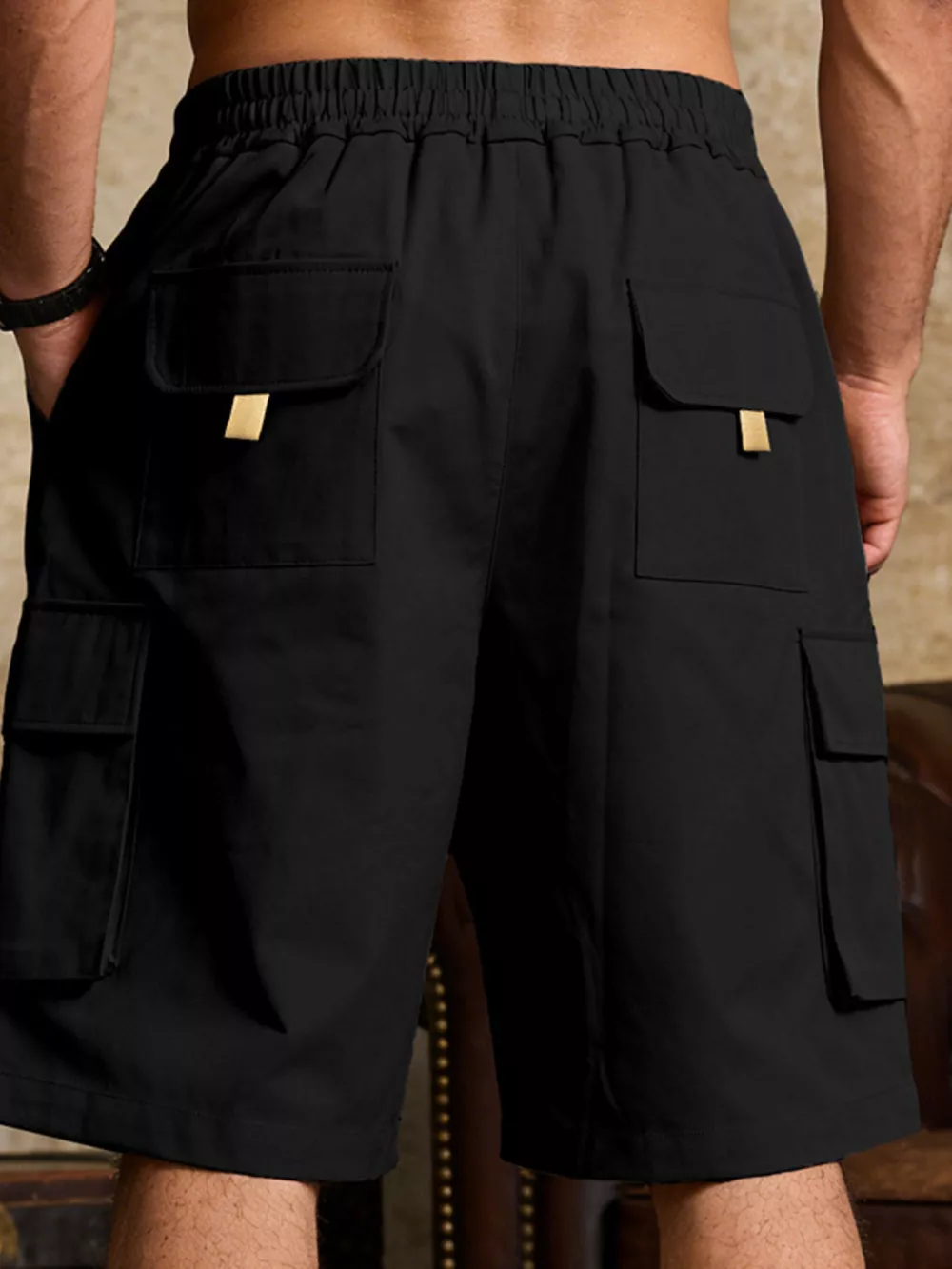 Men's Full Size Cargo Shorts with Drawstring Waist Plus Size, image 16