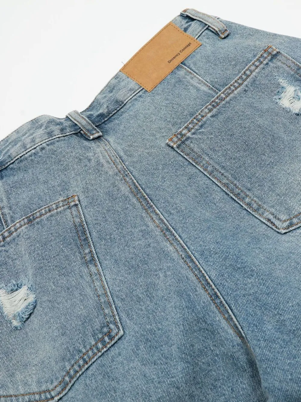 Men's Oversized Distressed Demin Shorts, image 6