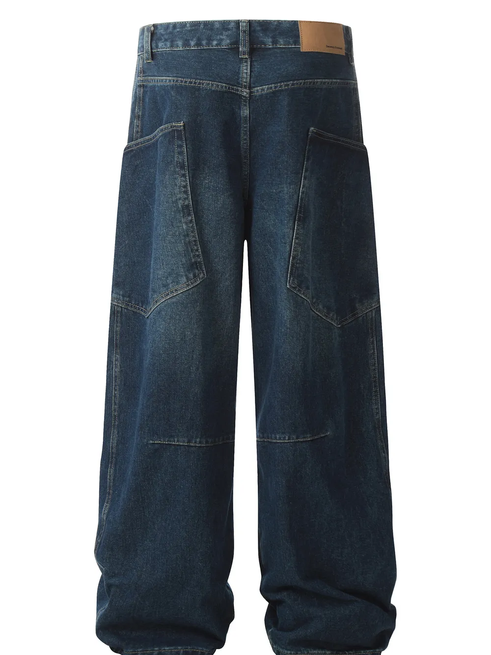Men's Washed Wide Leg Baggy Jeans, image 3