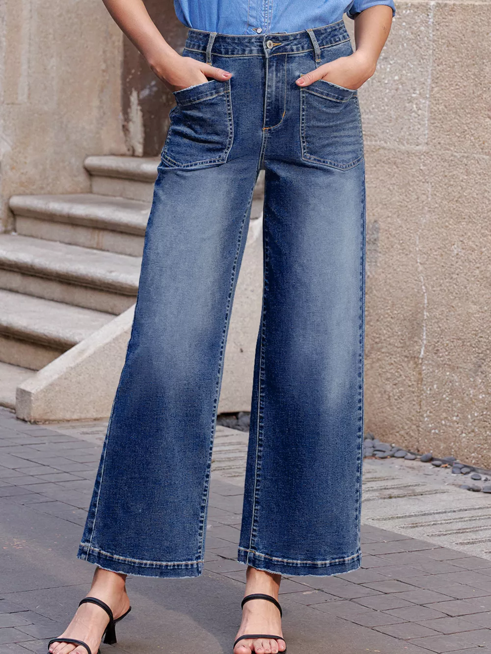 Patch Pocket Shift Jeans, image 9