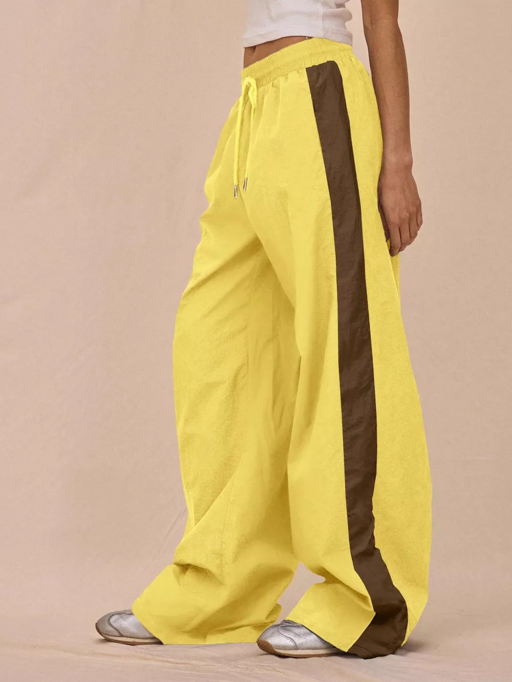 Color-Block Tracksuit and Wide-Leg Pants Set, image 14