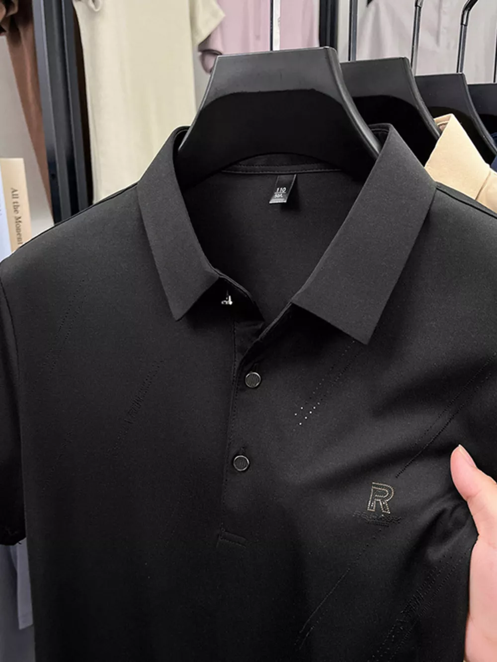 Men's Plus Size Button Detail Short Sleeve Polo