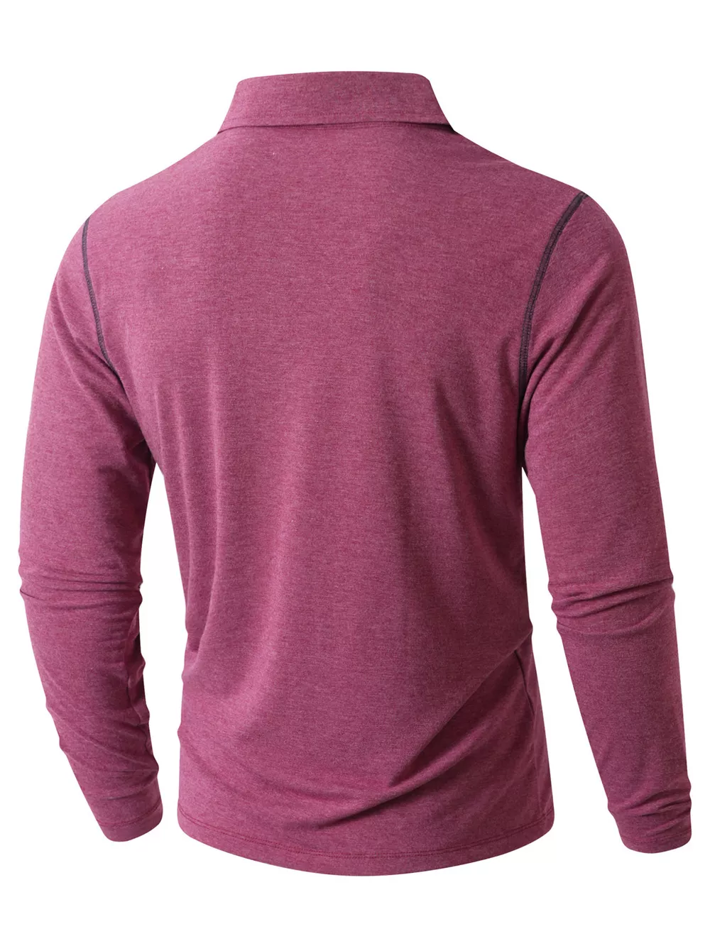 Men's Full Size Long Sleeve Casual Polo Plus Size, image 3