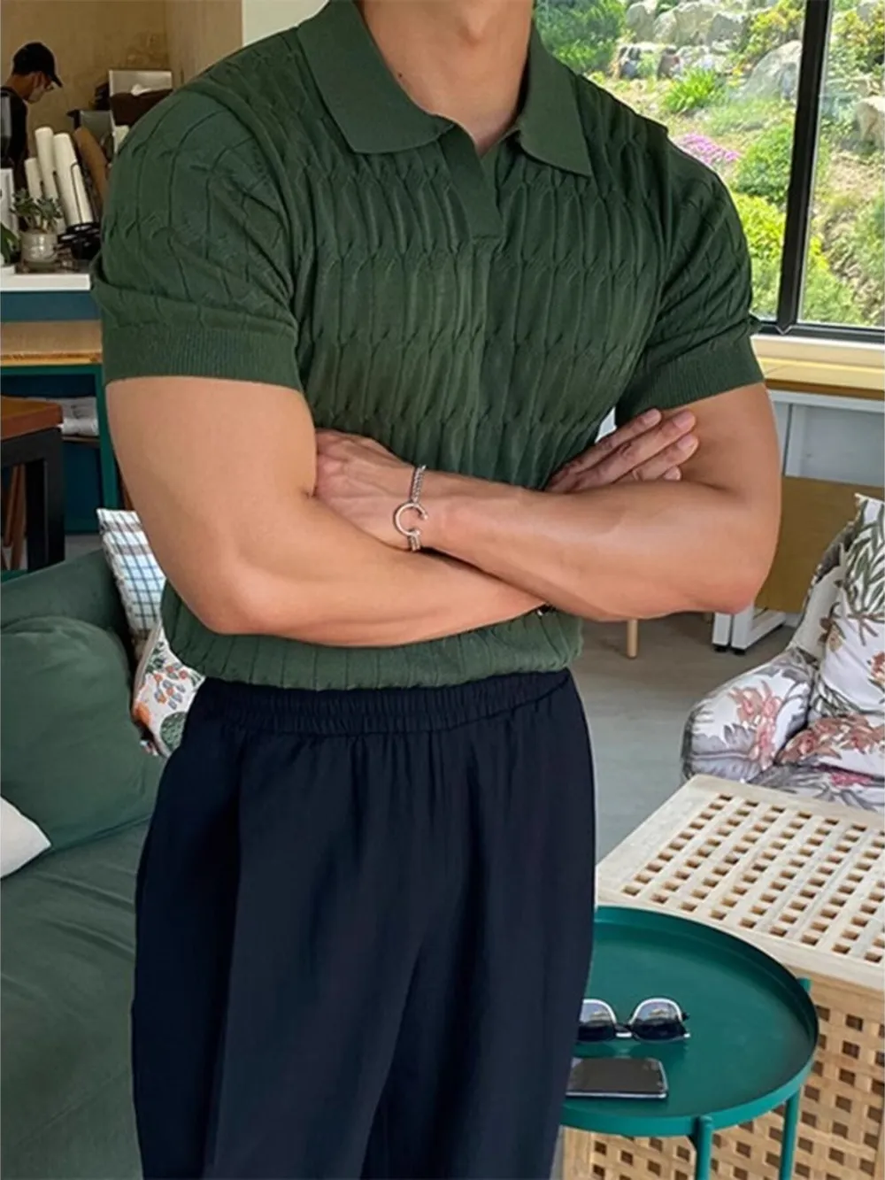 Men's Full Size Classic Short Sleeve Knit Polo Plus Size, image 5