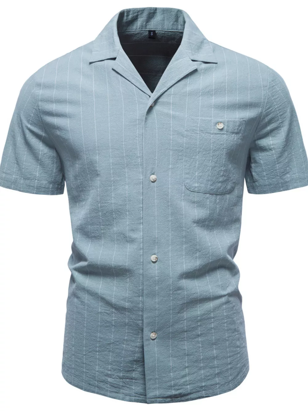 Men's Classic Striped Short-Sleeve Shirt, image 3