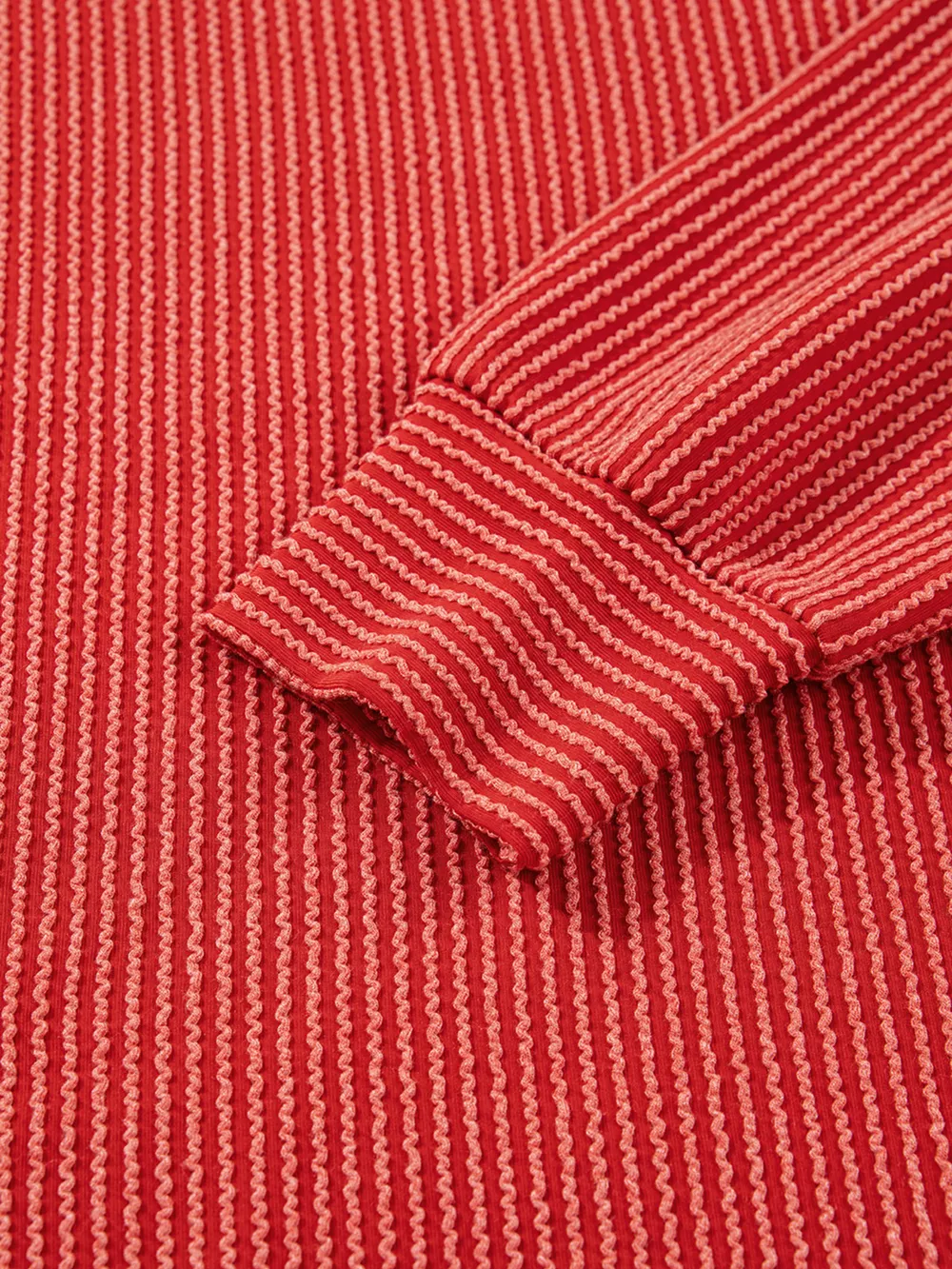 Merry Twisted Rib Christmas Loose Long Sleeve Top, image 8