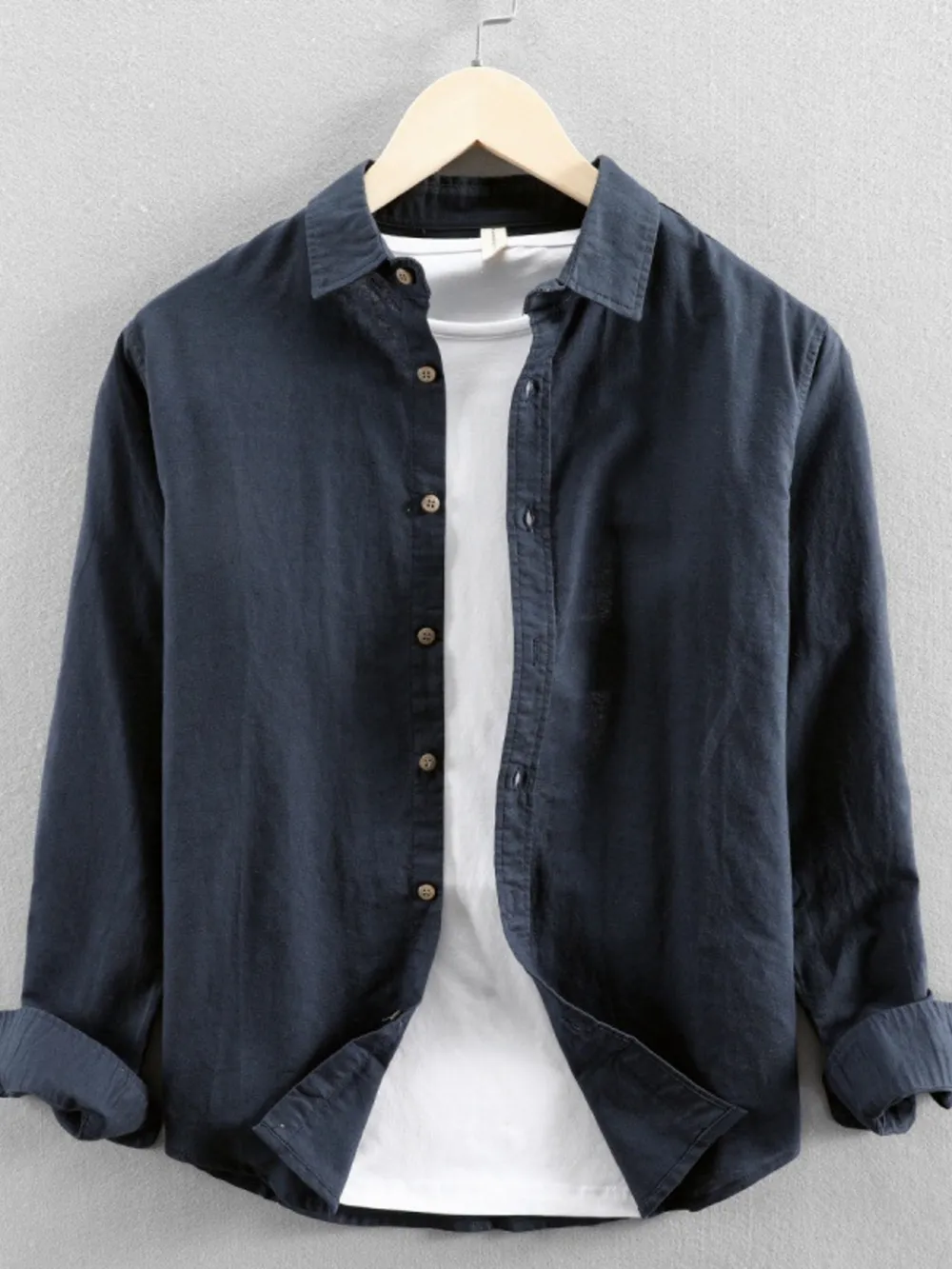 Men's Plus Size Button Up Long Sleeve Shirt, image 10
