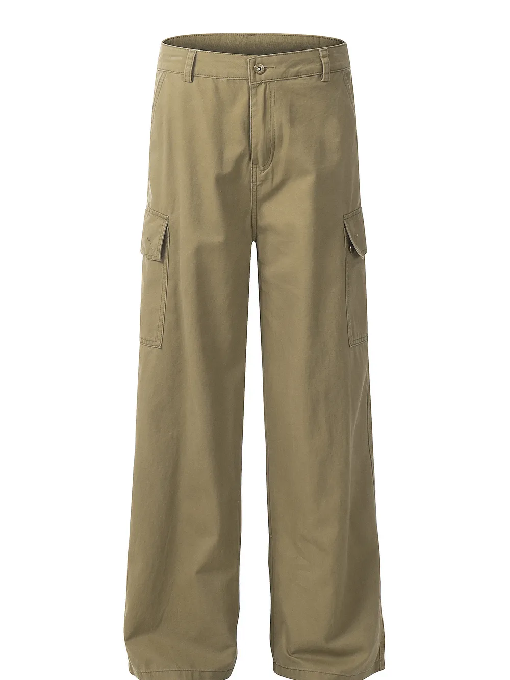 Men's Wide Leg Cargo Pants with Side Pockets, image 4