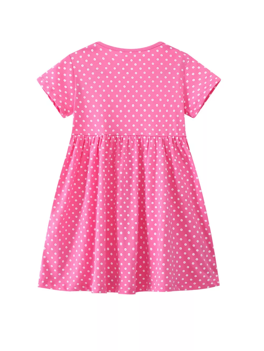 Children's Giraffe Applique Polka Dot Casual Dress, image 3