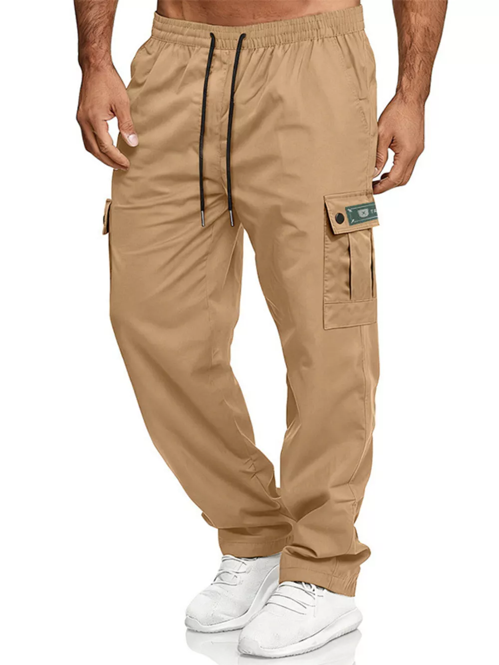 Men's Full Size Cargo Pants with Drawstring Waist Plus Size, image 5