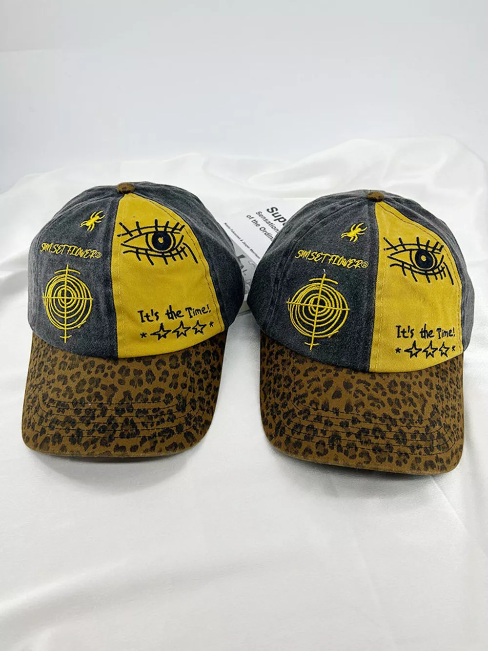 Printed Baseball Cap with Leopard Brim, image 2