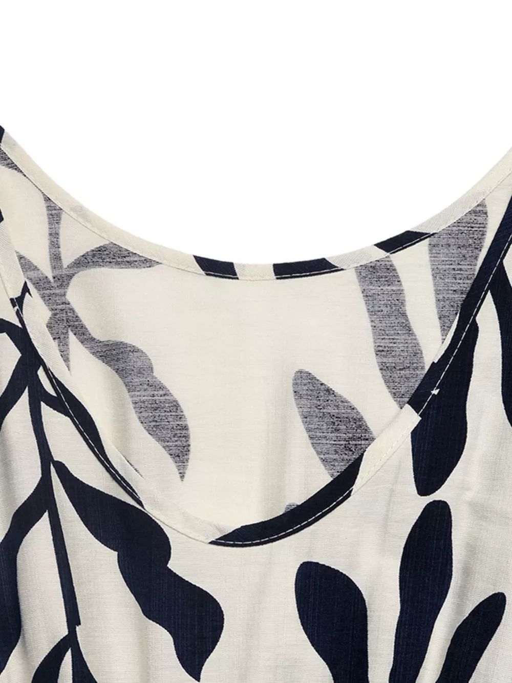Leaf Print Sleeveless Slit Dress, image 8