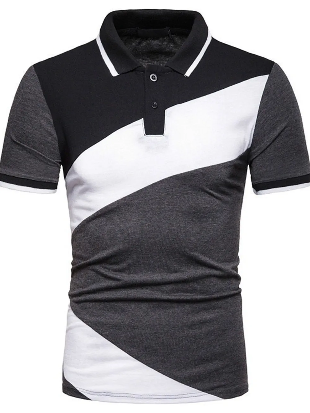 Men's Color Block Short Sleeve Polo, image 3