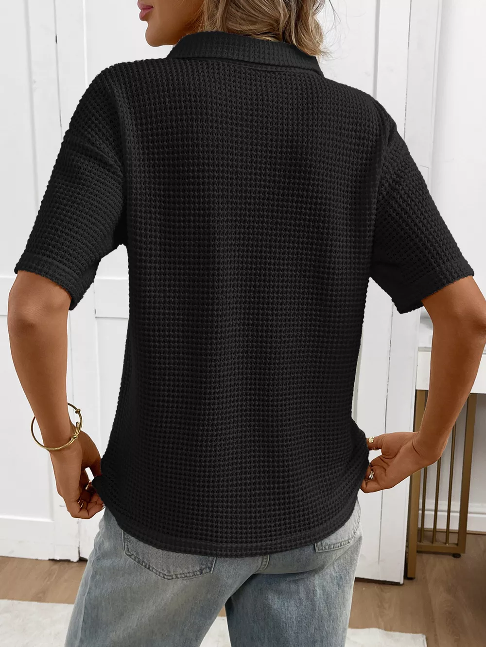 Striped Knit Short Sleeve Top, image 15