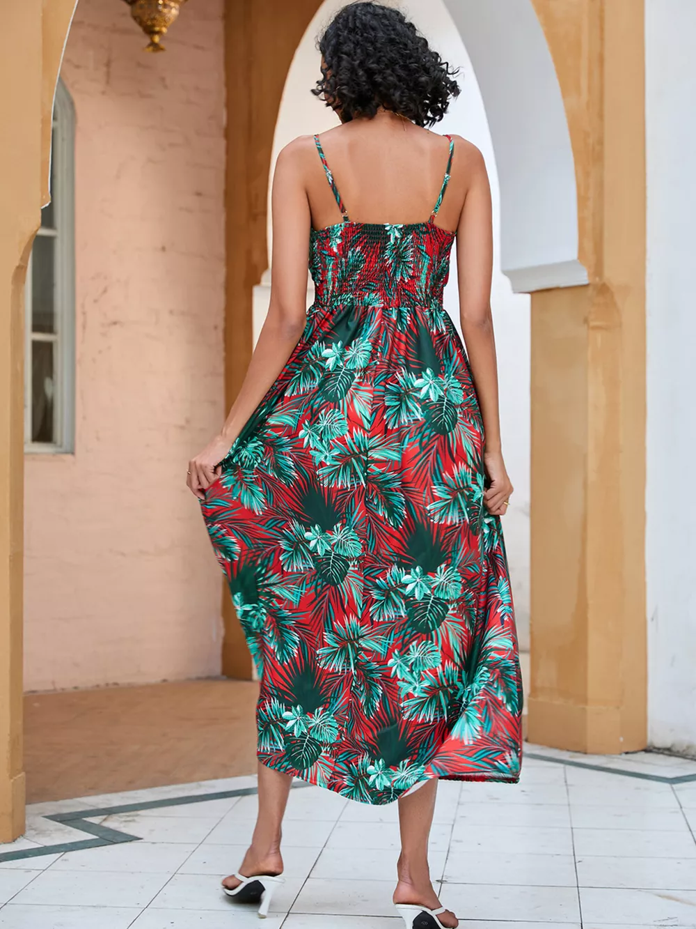 Floral Print Spaghetti Strap Midi Dress, image 11