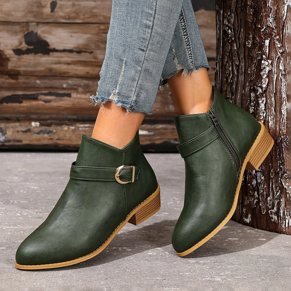 Point Toe Block Heels Boots, image 9