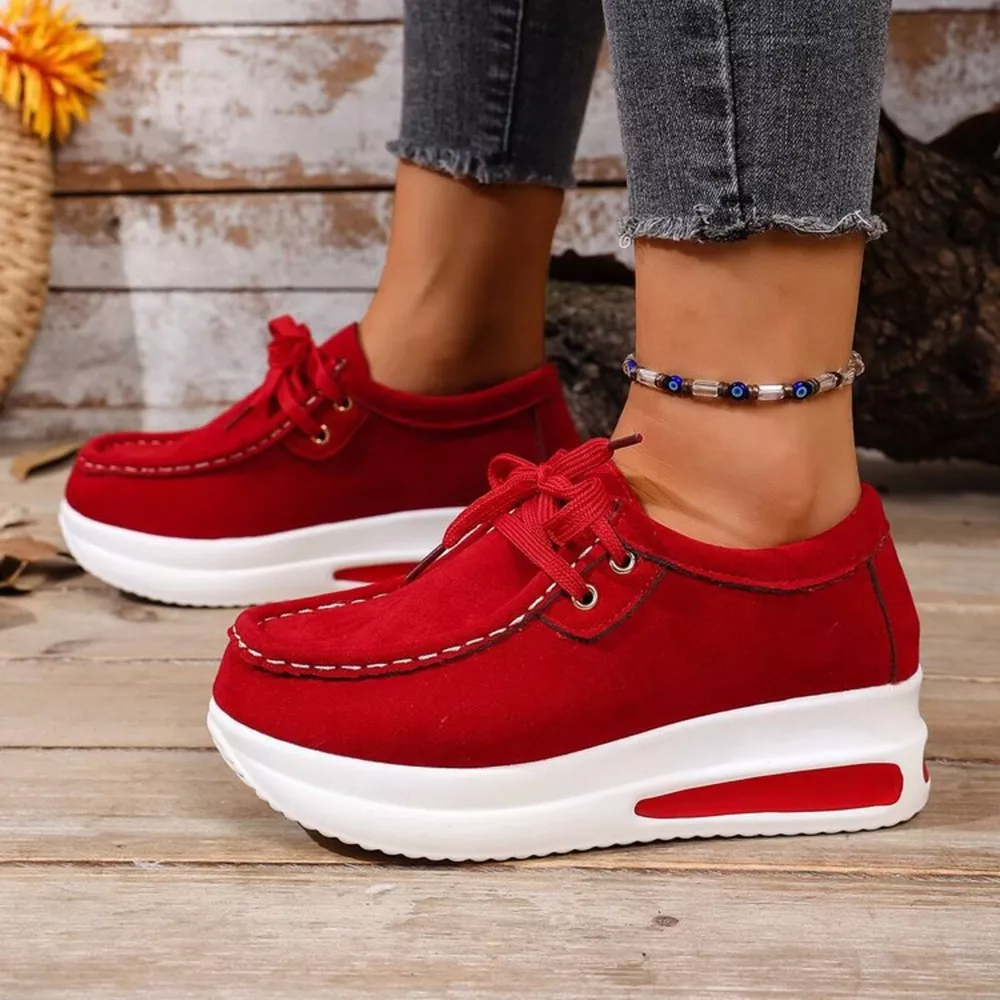 Round Toe Platform Sneakers, image 13