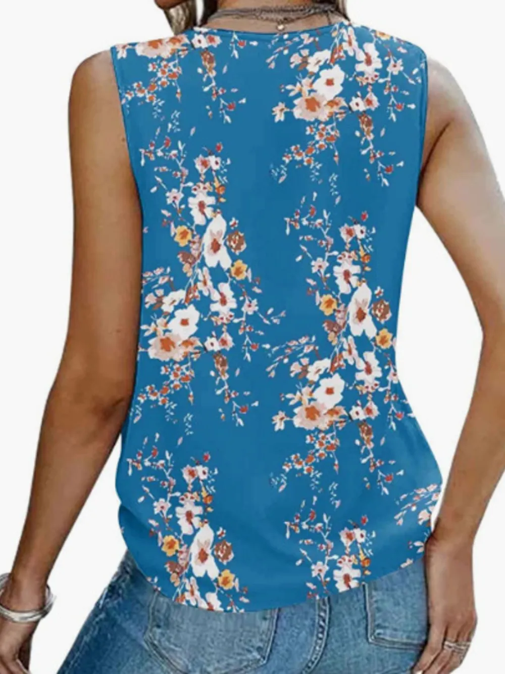 Printed V-Neck Tank, image 17