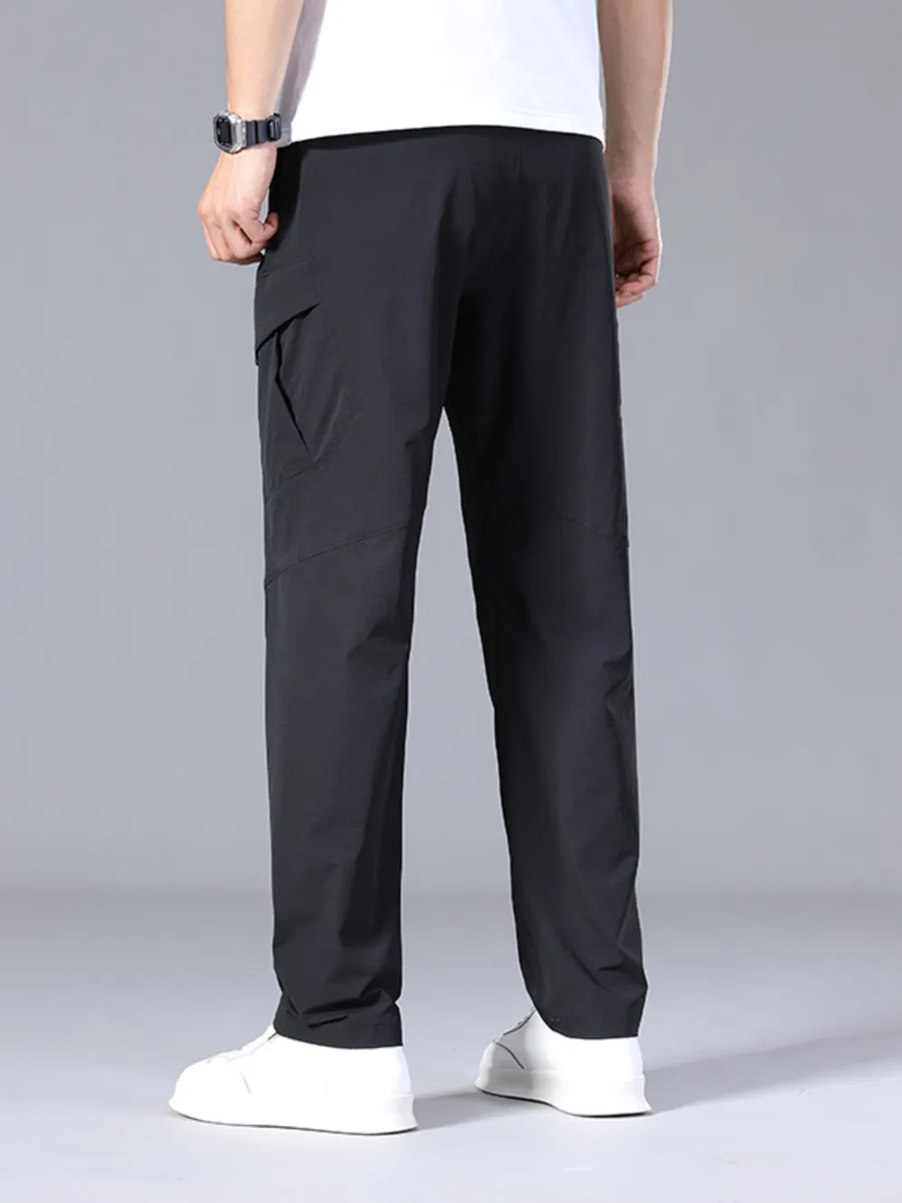 Men's Plus Size Pocketed Loose Fit Pants, image 2