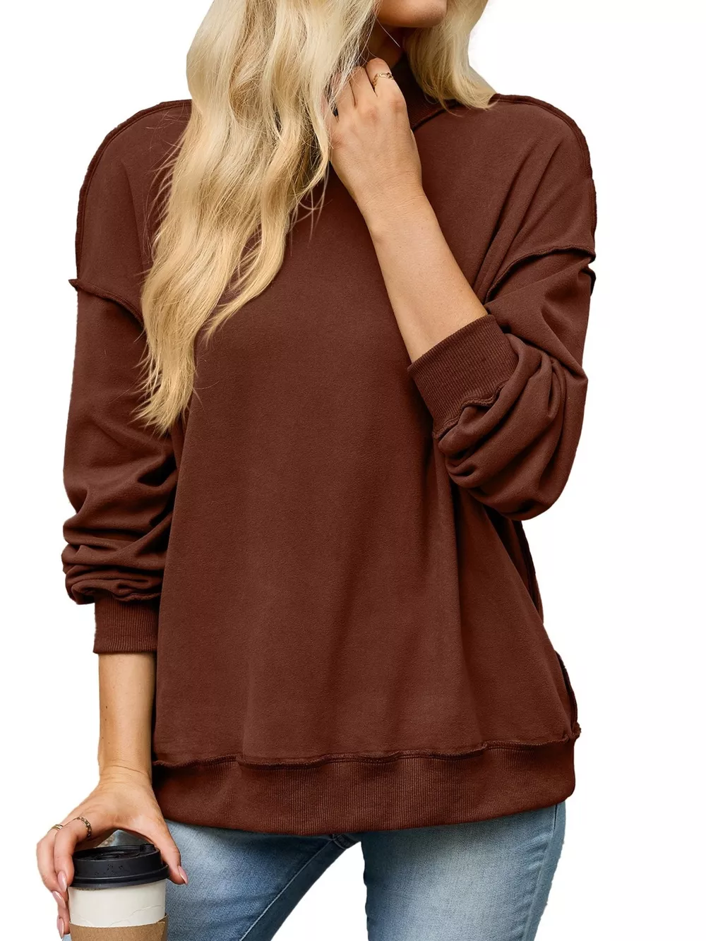 Loose Fit Crew Neck Sweatshirt, image 18