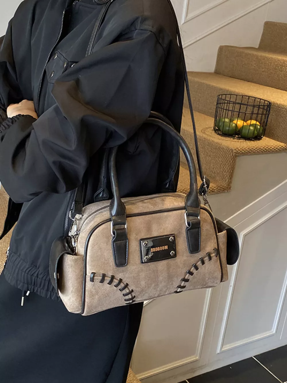 Vintage Top Handle Crossbody Bag, image 9