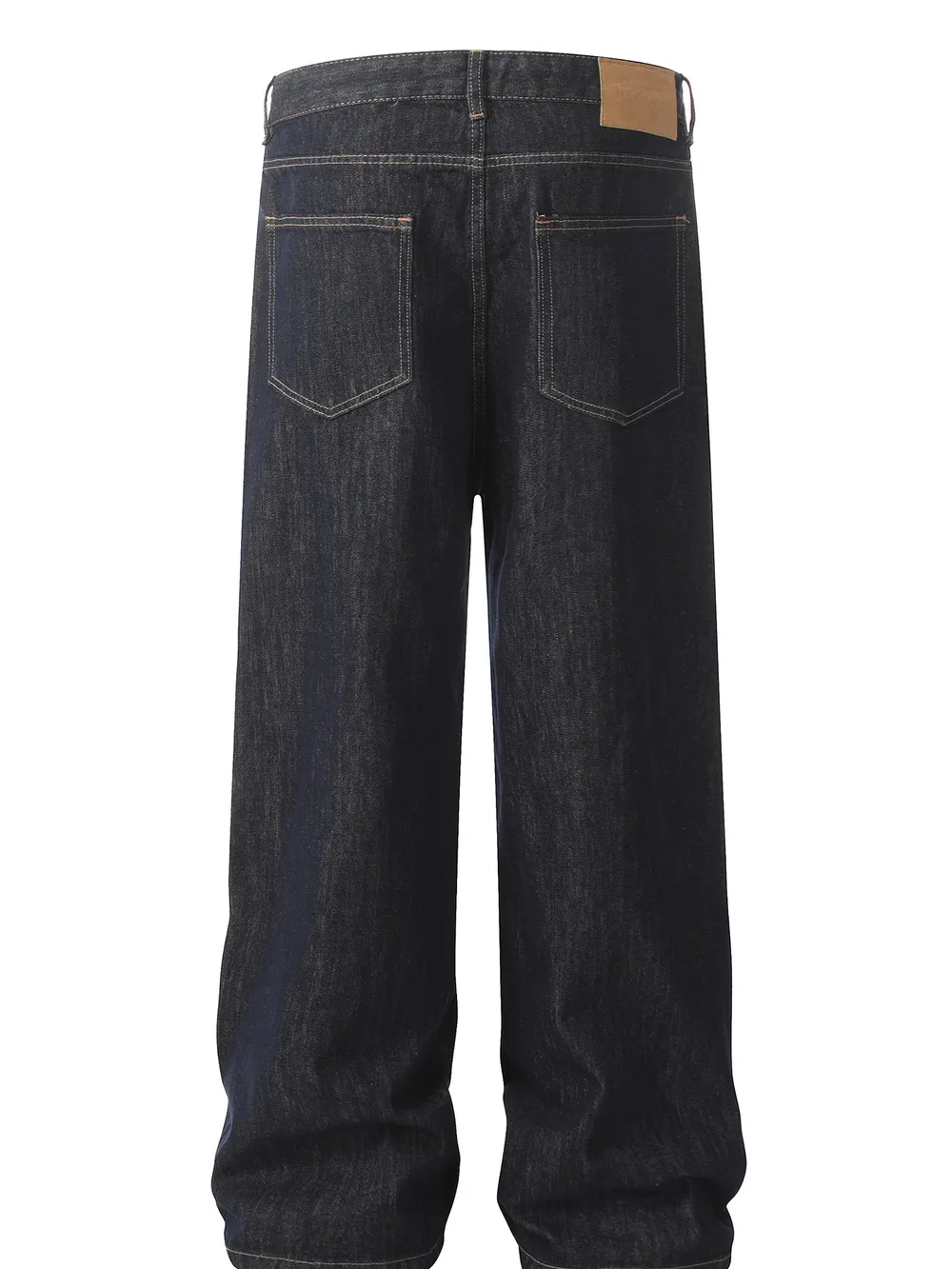 Men's Washed High Waist Straight Jeans, image 2
