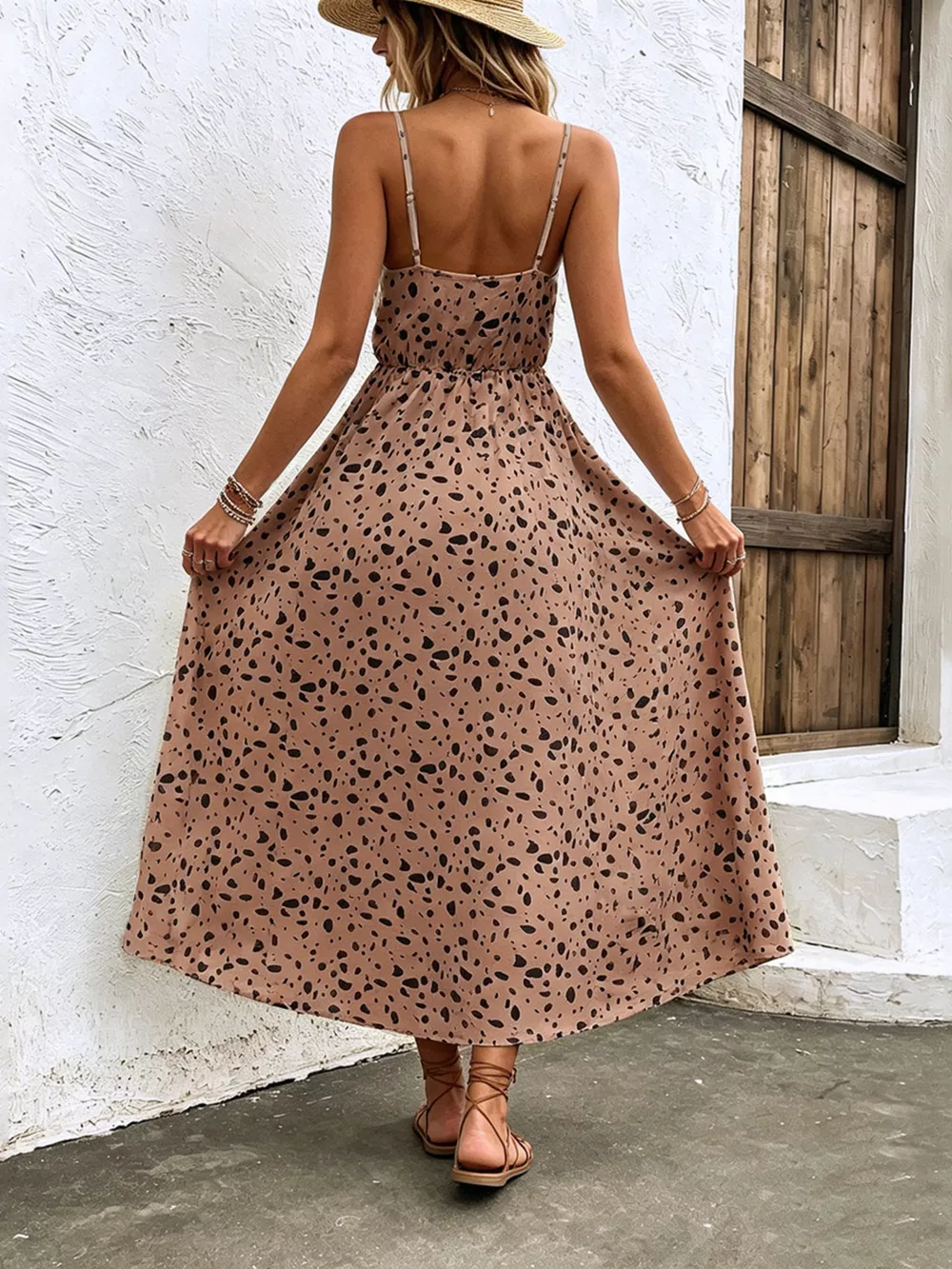 Floral Print Spaghetti Strap Midi Dress, image 12