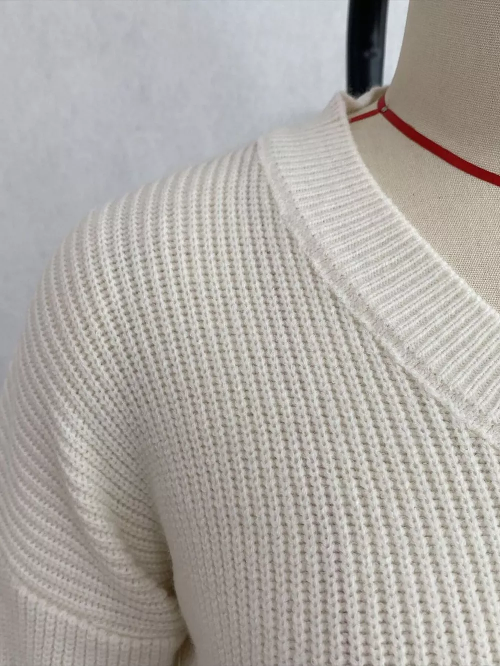 V-Neck Peplum Hem Ribbed Knit Top, image 8