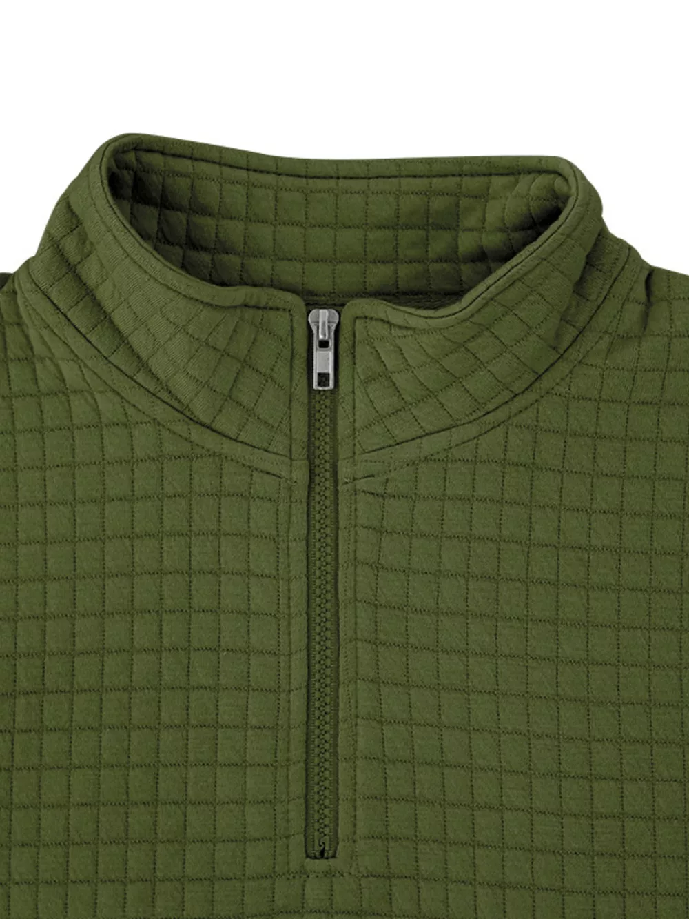 Men's Full Size Textured Short Sleeve Zipper Polo Plus Size, image 4