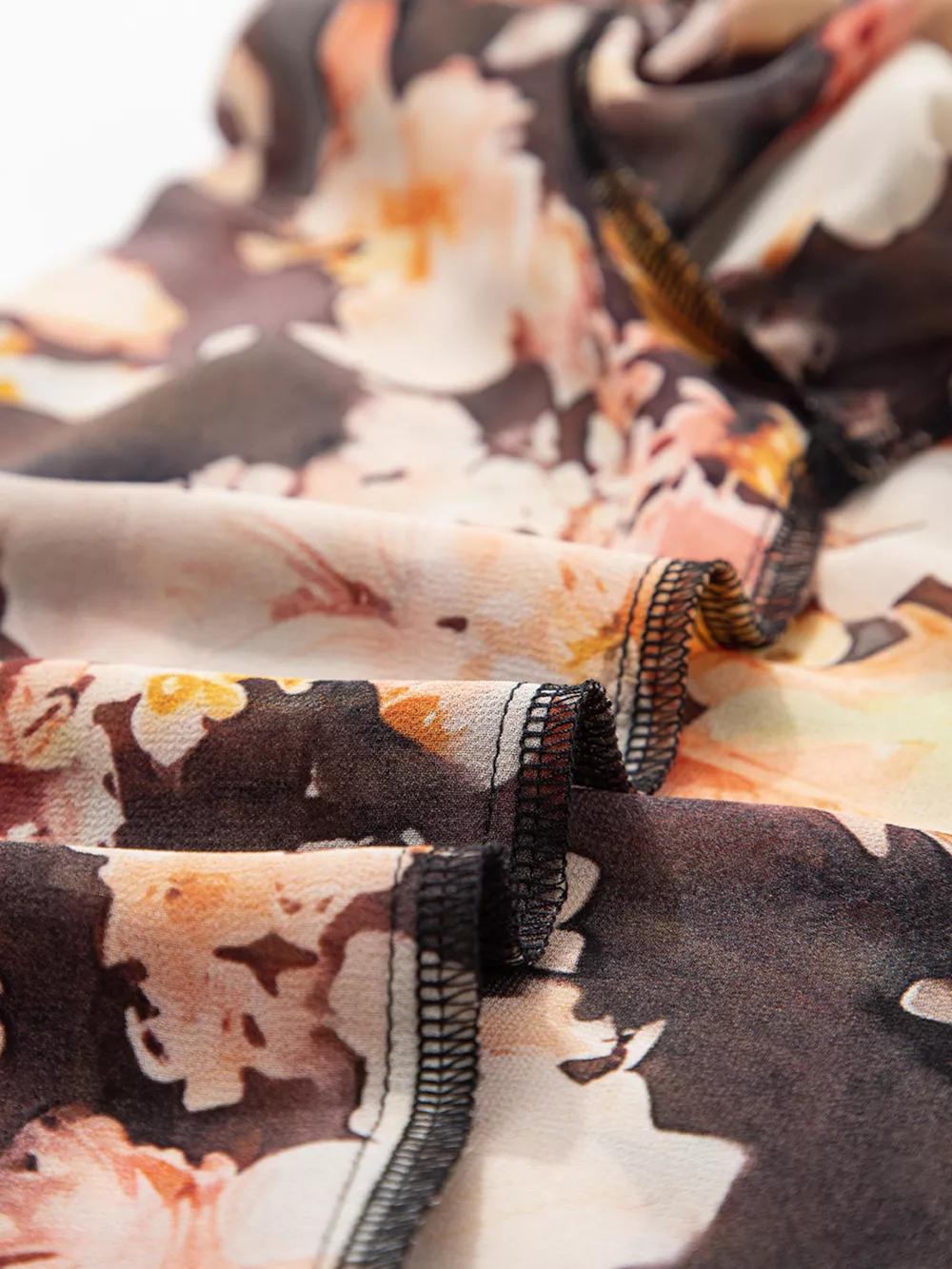 Floral V Neck Long Puff Sleeve Breezy Blouse, image 5