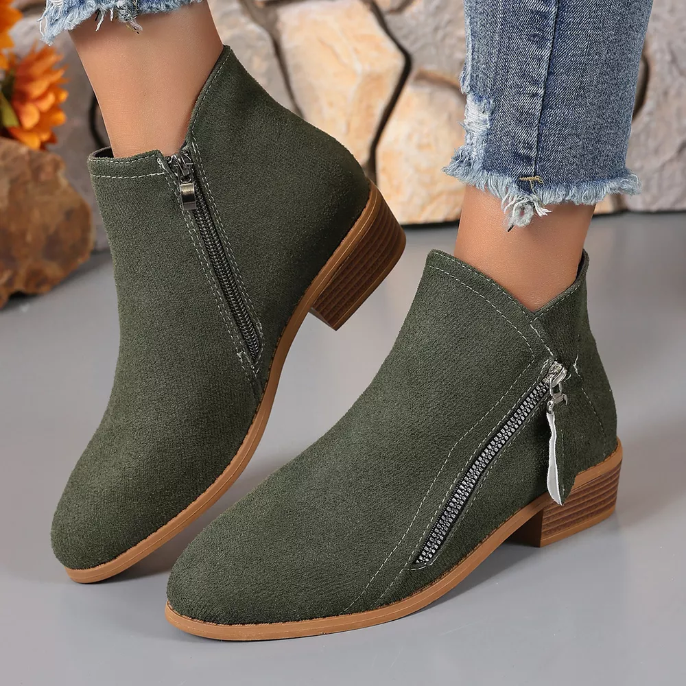 Point Toe Block Heel Boots, image 8