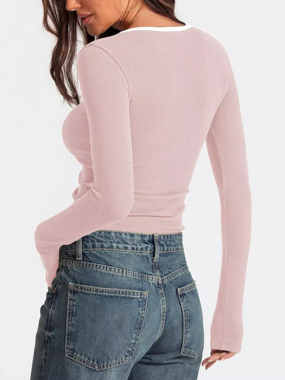 Scoop Neck Long Sleeve T-Shirt, image 14