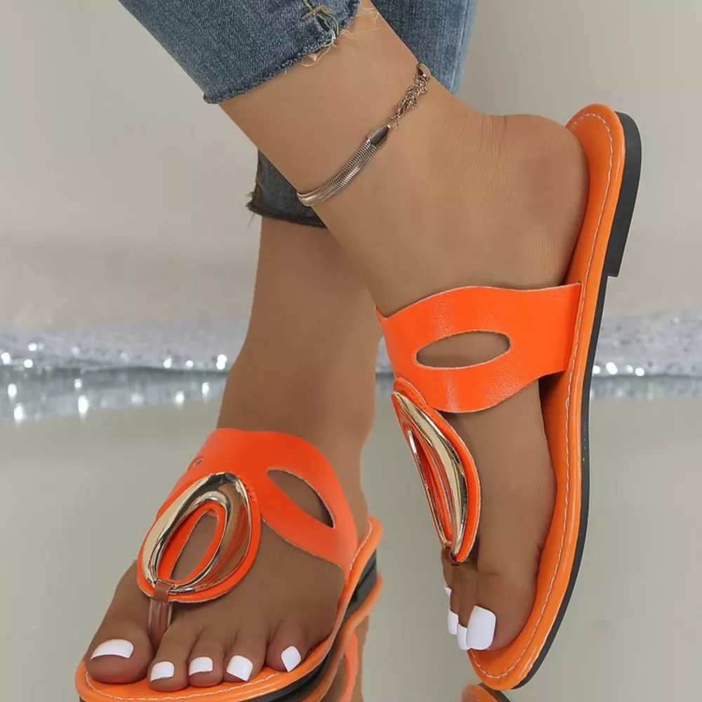 Open Toe Golden Accent Sandals, image 13