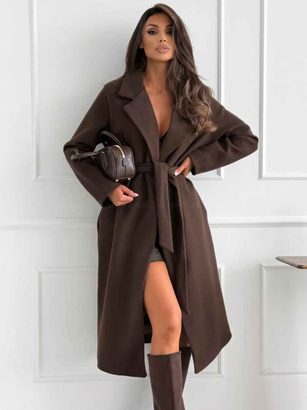 Tie Waist Longline Coat, image 8