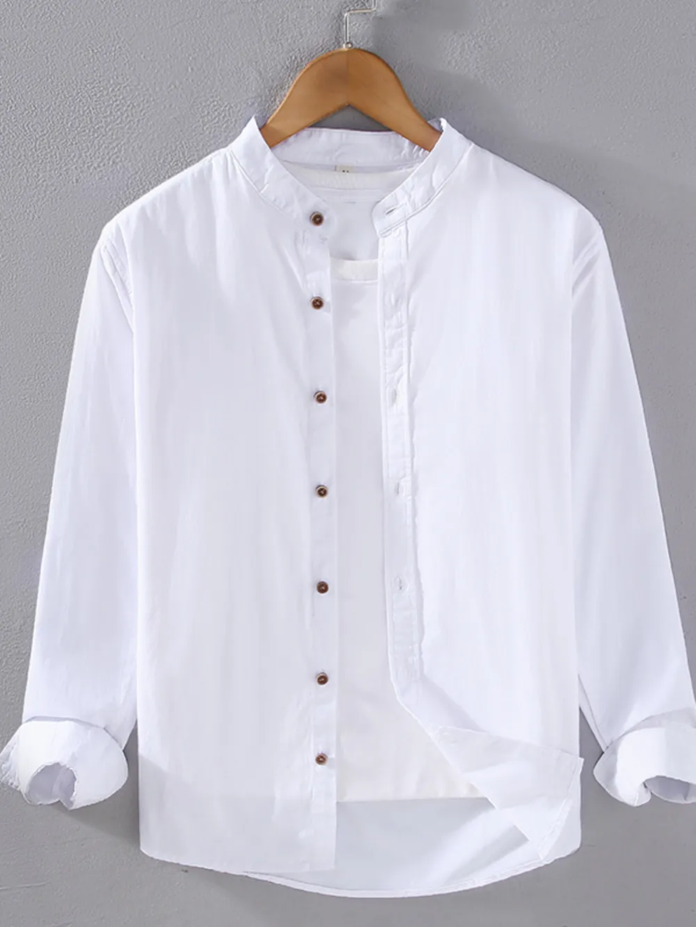 Men's Plus Size Button Up Long Sleeve Shirt, image 9