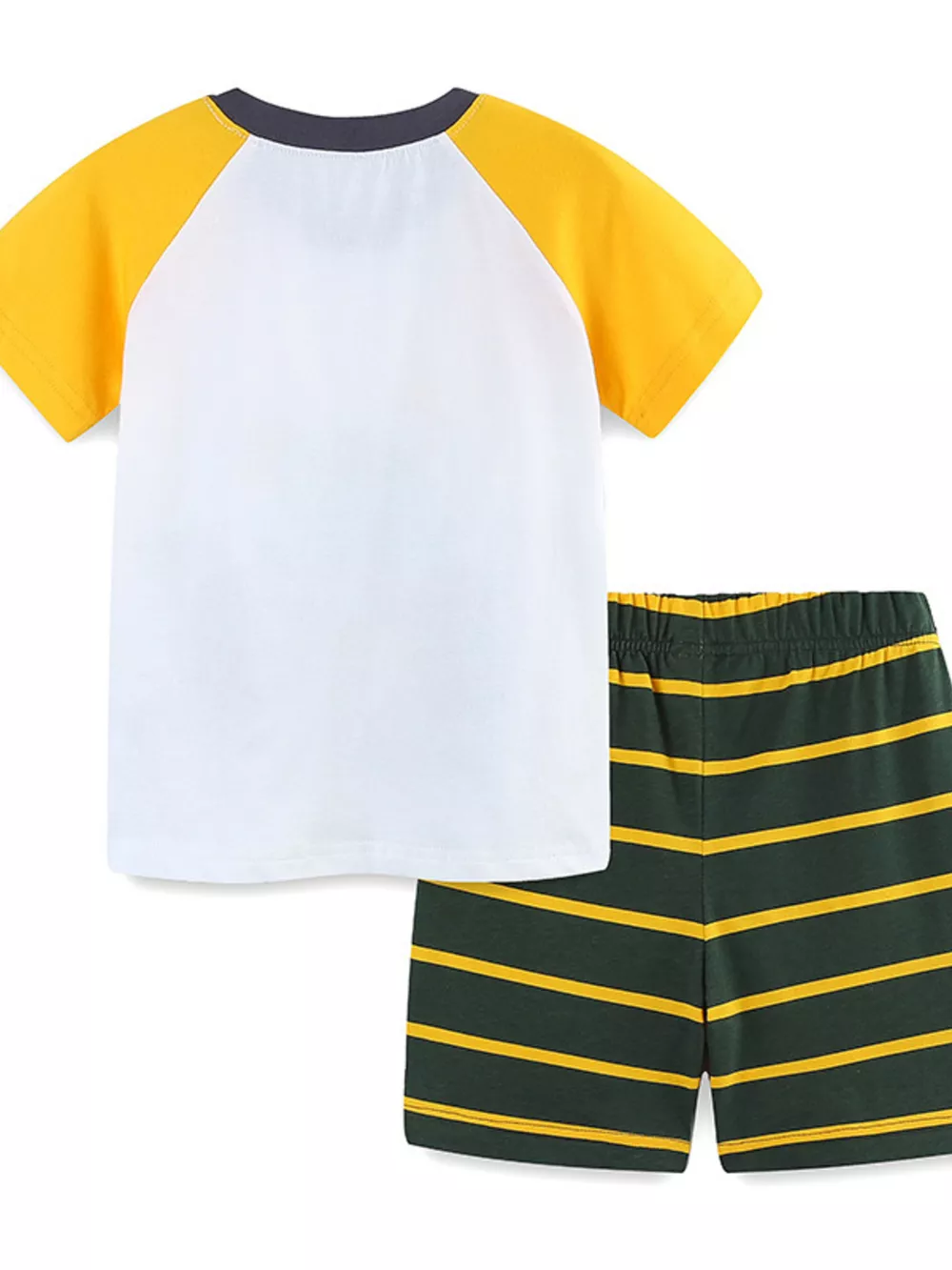 Kids' Monster Truck and Animal Graphic Tee and Shorts Pajama Set, image 4
