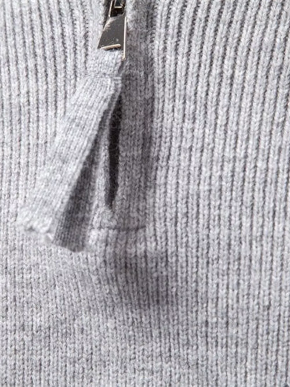 Men's Plus Size Quarter-Zip Ribbed Knit Sweater, image 9