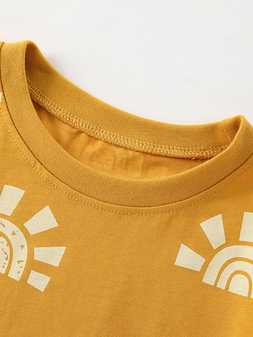 Children's Sunshine Print Short Sleeve Tee and Shorts Set, image 3