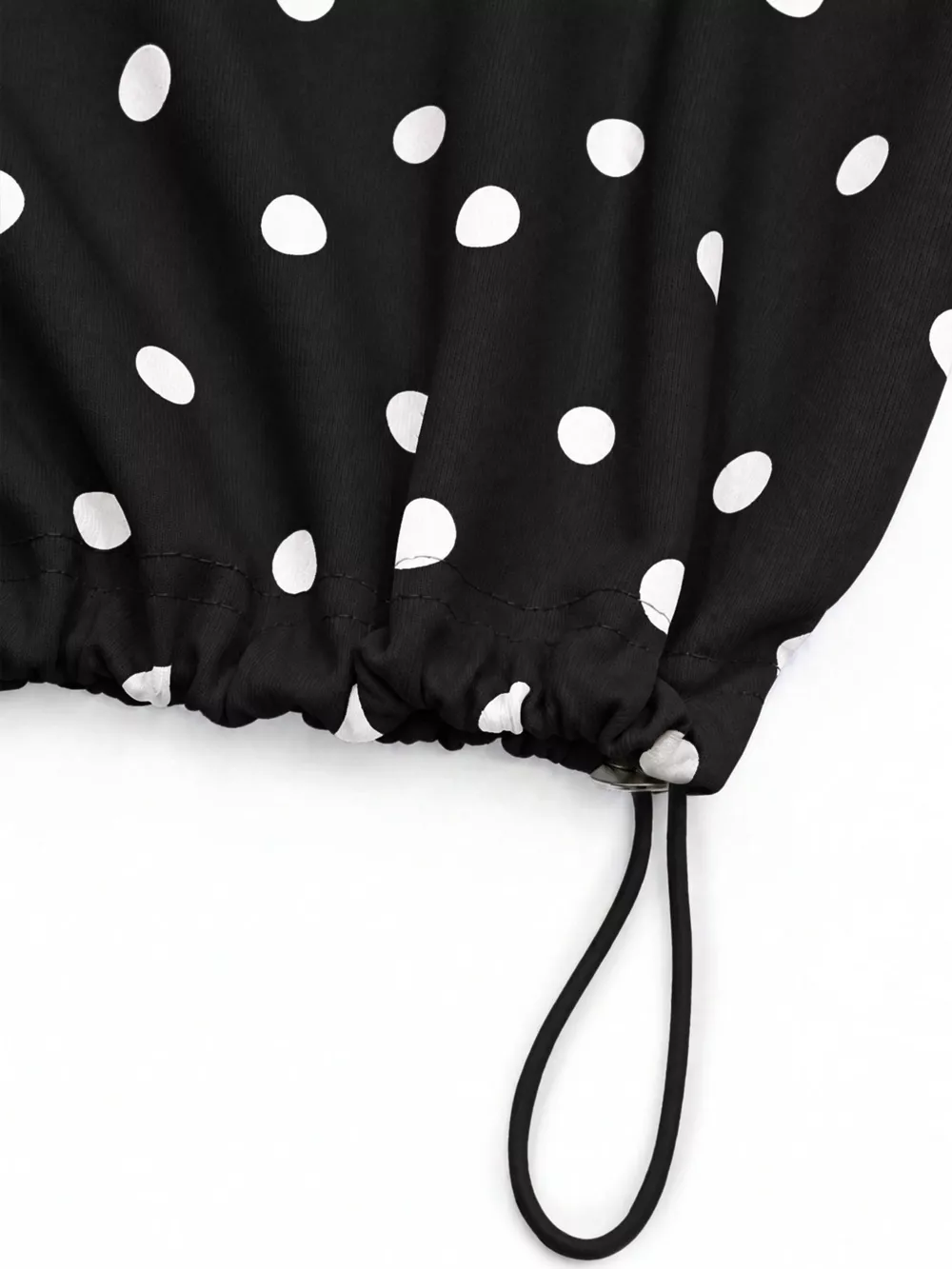 Polka Dot Half Zip Cropped Sweatshirt, image 19