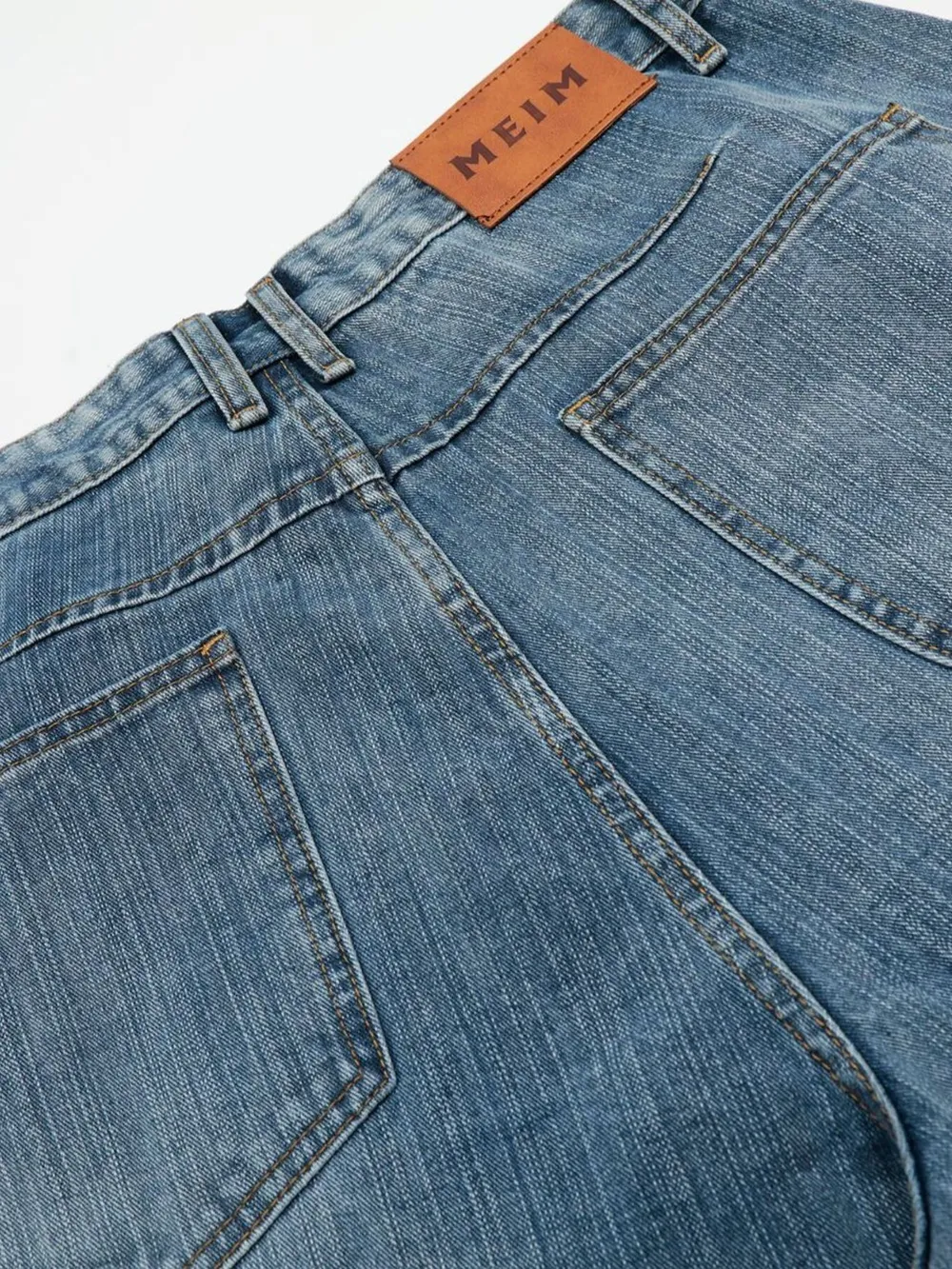 Men's Floral Trim Wide Leg Denim Shorts, image 8