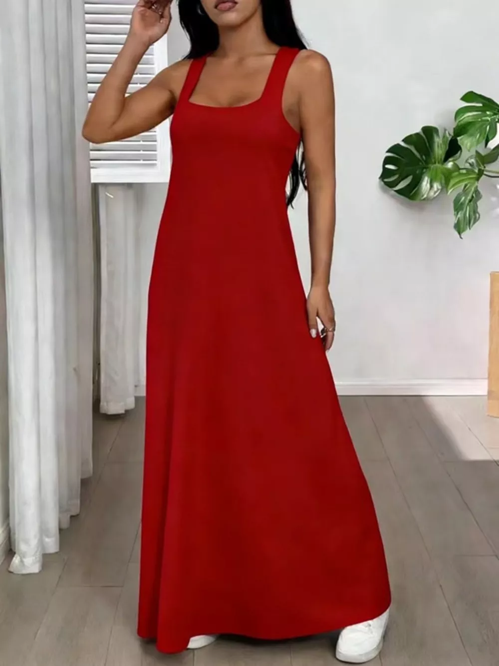 Scoop Neck Cami and Maxi Dress Set, image 18
