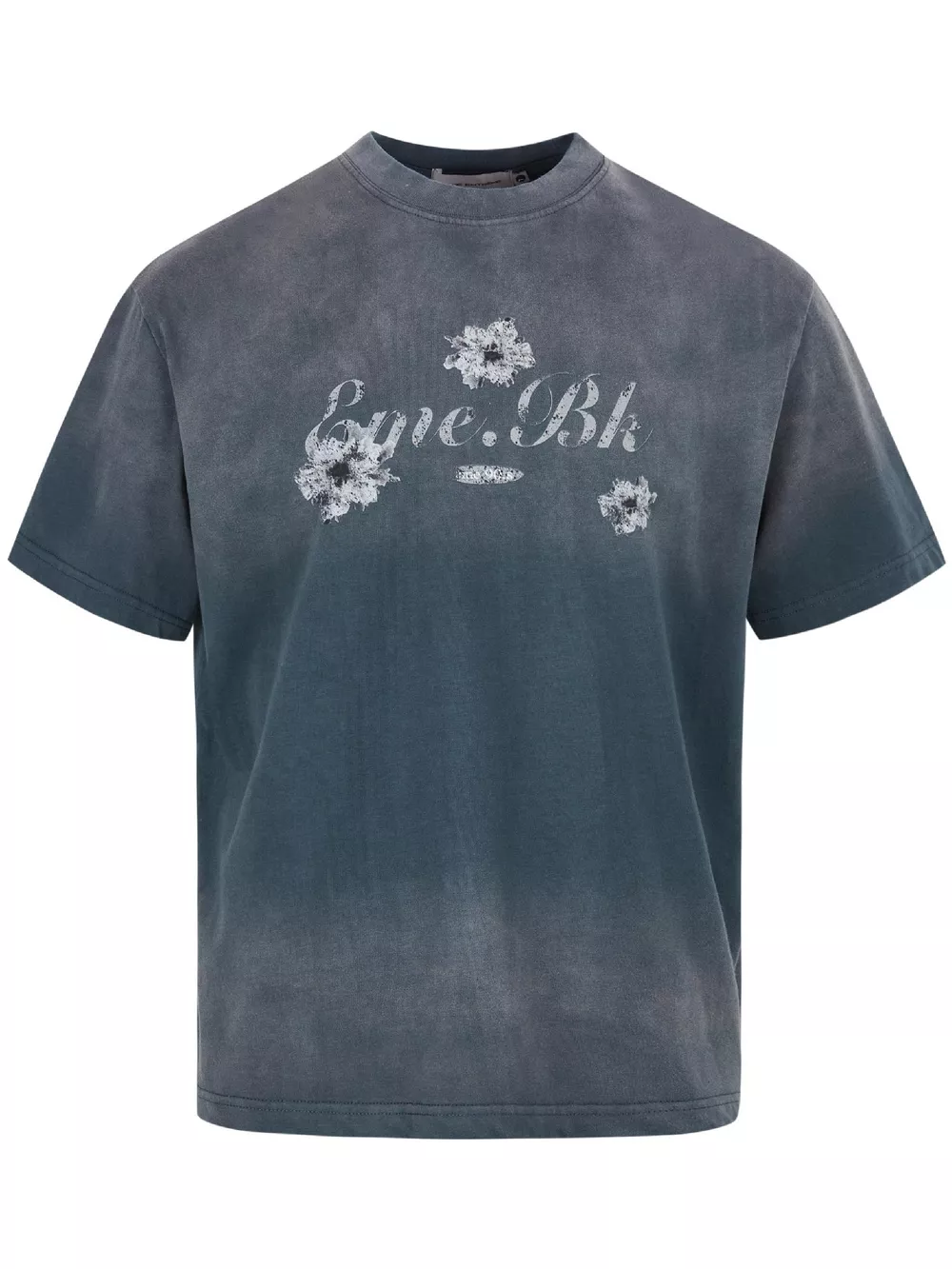 Men's Floral Print Gradient Washed T-Shirt