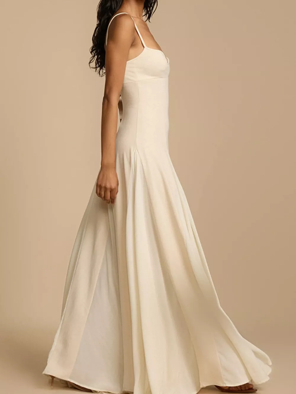 Sweetheart Neck Spaghetti Strap Flowy Maxi Dress, image 6